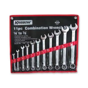 Krisbow Set Kunci Ring Pas 1/4-7/8 Inci 11 Pcs